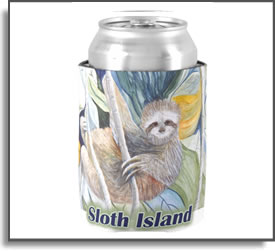 Sloth Island Bocas Del Toro Drink Cooler - Island Art by Yotigo